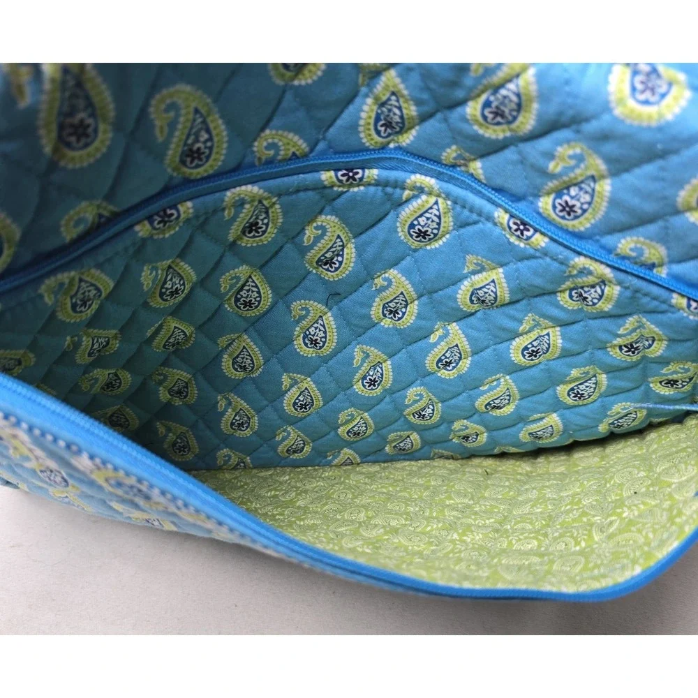 Vera Bradley Laptop Bag Bermuda Blue Paisley Travel Case - Retired Design